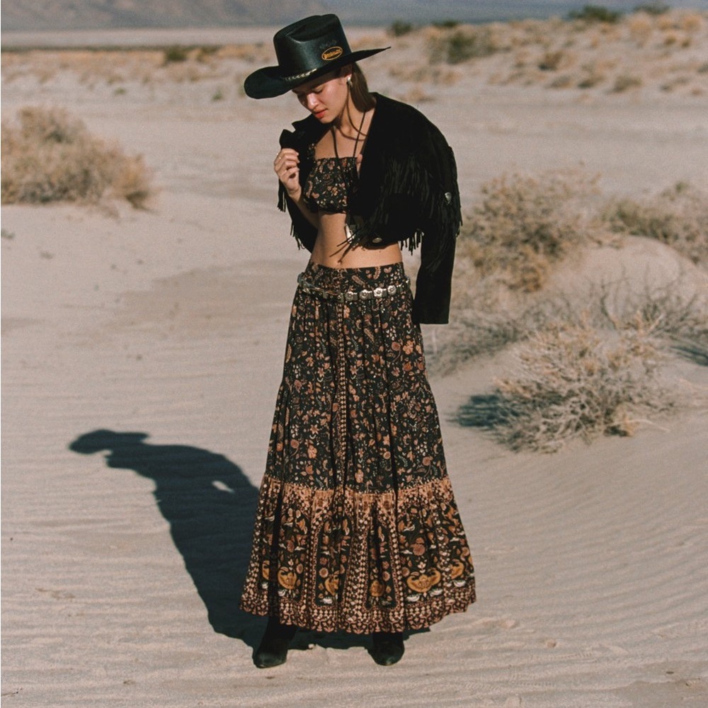 Arnhem Maxi Skirt, Southwest Aztec Print, Button Down, Size 8, Like New